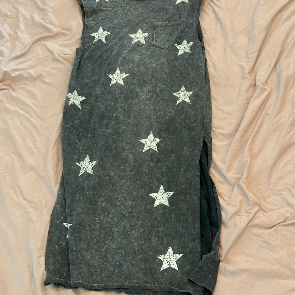 Star Patterned Sleeveless Dress